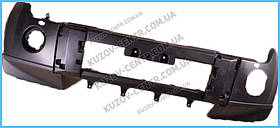 Передній бампер Mitsubishi Pajero Wagon 4 07 - з отв. омивача (верх-під покрас., низ-черн.) (FPS) FP 3738 90