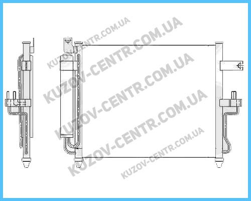 Купить Радиатор кондиционера Hyundai Accent (Хюндай Акцент) 99-05 ...