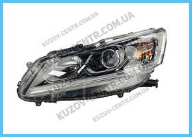Фара передня права Honda Accord 9 седан '15-17 (біла вставка + LED) (Depo)