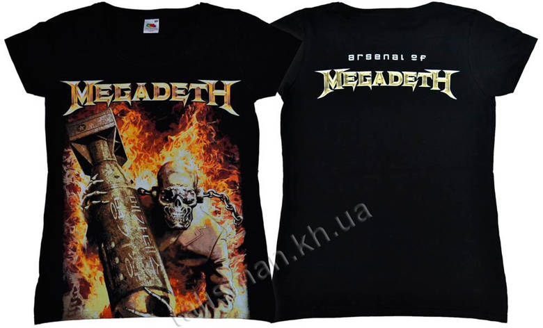 Футболка жіноча MEGADETH Arsenal of Megadeth, фото 2