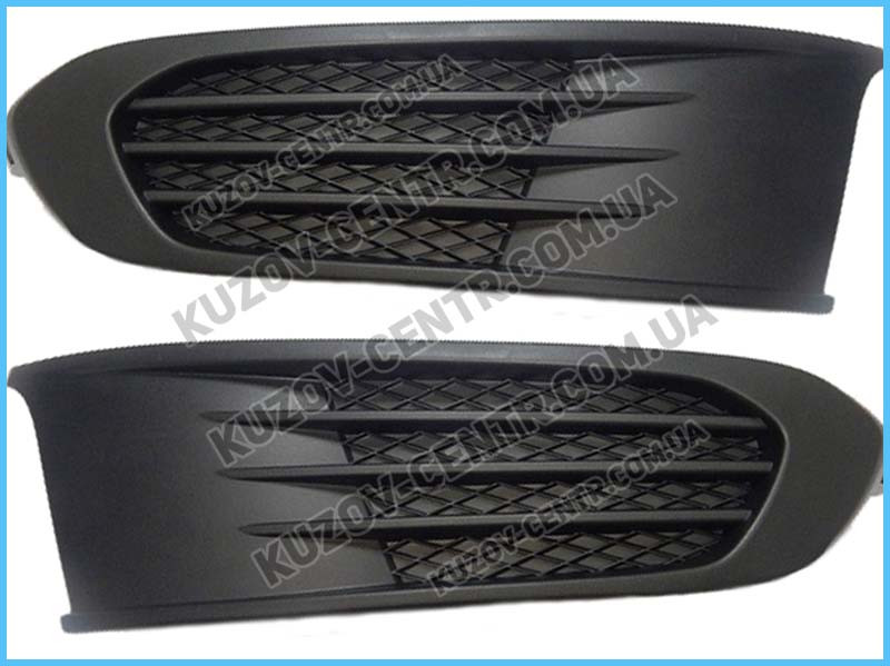 Грати в бампер Volkswagen Polo 10- седан, ліва, без ПТФ (FPS), фото 1