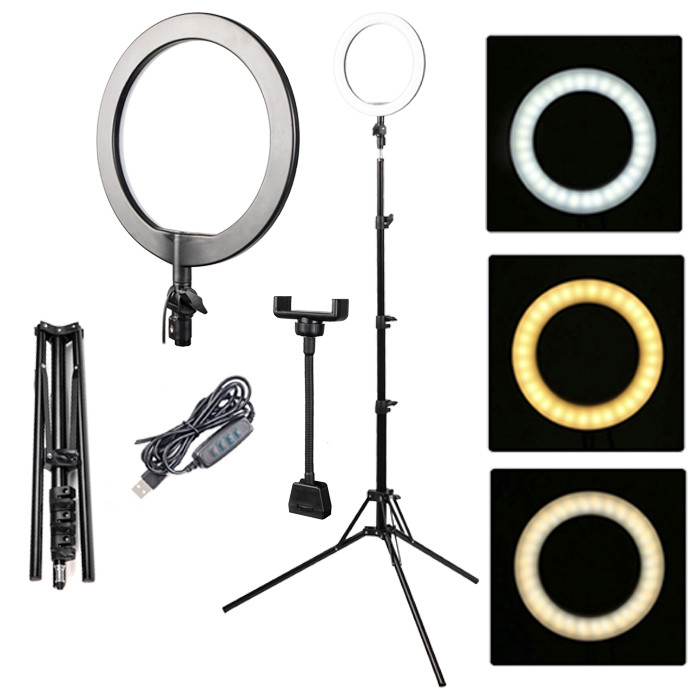Кільцева лампа BUCOS BCS R180 Ring Light 26 см зі штативом