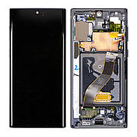 Дисплей Samsung N970 Galaxy Note 10, з тачскріном, в рамці, Service Pack Original, Black