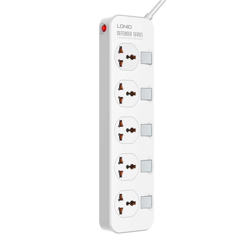 Дрібник мережевого Ldnio SC5006, 5 розеток, 2 м, сірий