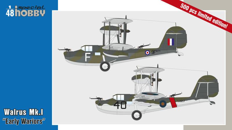 Пластикова модель 1/48 Special hobby 48161 Британський гідролітак Walrus Mk.I Early Wariors