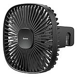 Вентилятор автомобільний Baseus CXZR-01 Natural Wind Magnetic Rear Seat Fan, чорний, фото 2