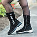 Жіночі зимові шкіряні замшеві чоботи на повну широку ногу великого розміру 43 від виробника, фото 4