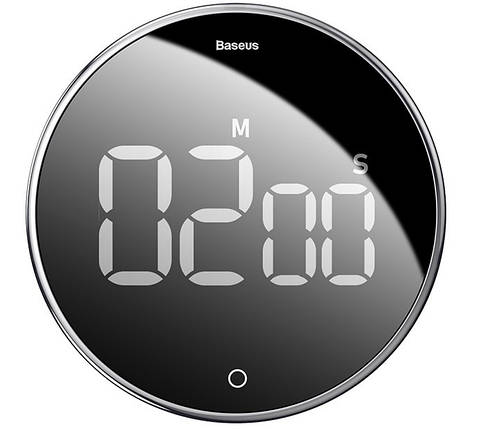 Таймер магнітний BASEUS Heyo Rotation Countdown Timer, чорний, фото 1