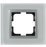 Рамка 1-а, Mono Electric, STYLE GLASS (біле скло)