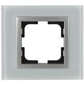 Рамка 3-а, Mono Electric, STYLE GLASS (біле скло)