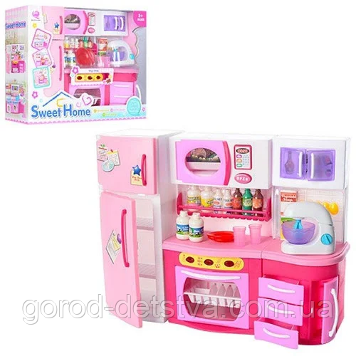 Меблі для ляльки Кухня 2803S, світло, звук, на батарейках в коробці, фото 1