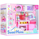 Меблі для ляльки Кухня 2803S, світло, звук, на батарейках в коробці, фото 3