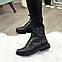Черевики жіночі чорні на низькому ходу, фото 4