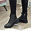 Черевики жіночі чорні на низькому ходу, фото 2