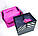 Б'юті кейс розсувний тканинний рожевий, фото 2