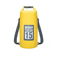 Водонепроникний рюкзак гермомішок WATERPROOF BAG 15L (15 літрів)