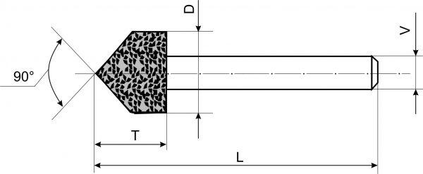 Алмазный зенкер D16 мм (головка EW) М2-01 - фото 2 - id-p364805883