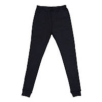 Підштаники кальсони утеплені, з начосом чорні на манжеті, SmileTime