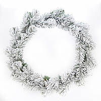 Новорічний штучний білий вінок "Казка", Ø 30 см
