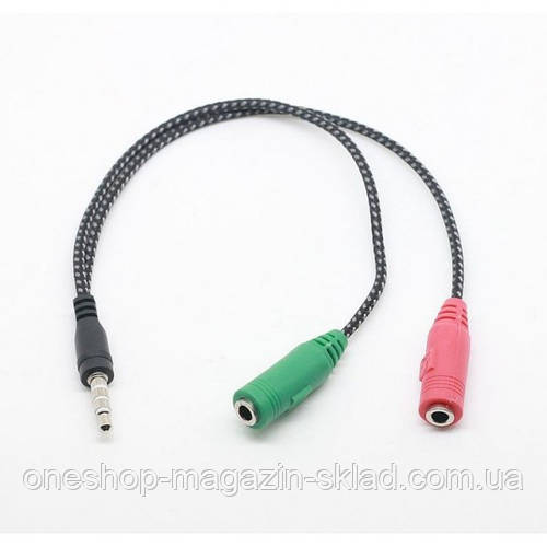 Адаптер переходник под наушники и микрофон для телефона, цена 70 грн ...