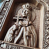 Ікона, різьблена з дерева. "Царська родина Тетяна", фото 4