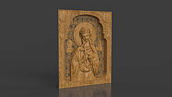 Ікона Святої мучениці Надії, різьблена з дерева