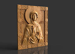 Свята мучениця Наталія (Наталя), Ікона, різьблена з дерева