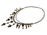 Эксклюзивное колье бычий глаз, Изысканное ожерелье из натурального камня, красивые украшения