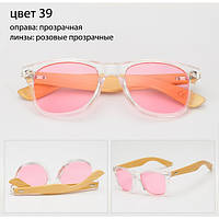Солнцезащитные очки WAYFARER 39 (Вайфареры) с деревянными дужками