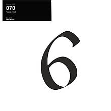Оракал Цифра 6 чорній 070, кулька фольга 18" або 12" латексна