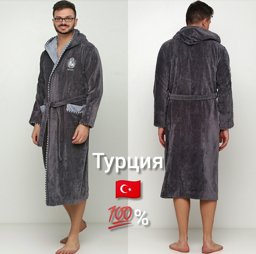 Чоловічий халат бамбукова Туреччина бавовна