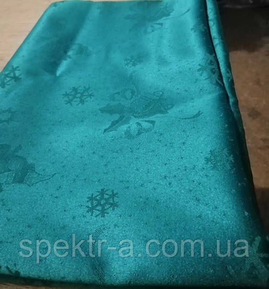 Скатертина 150*150 з тканини Журавинка колір темно-зелений