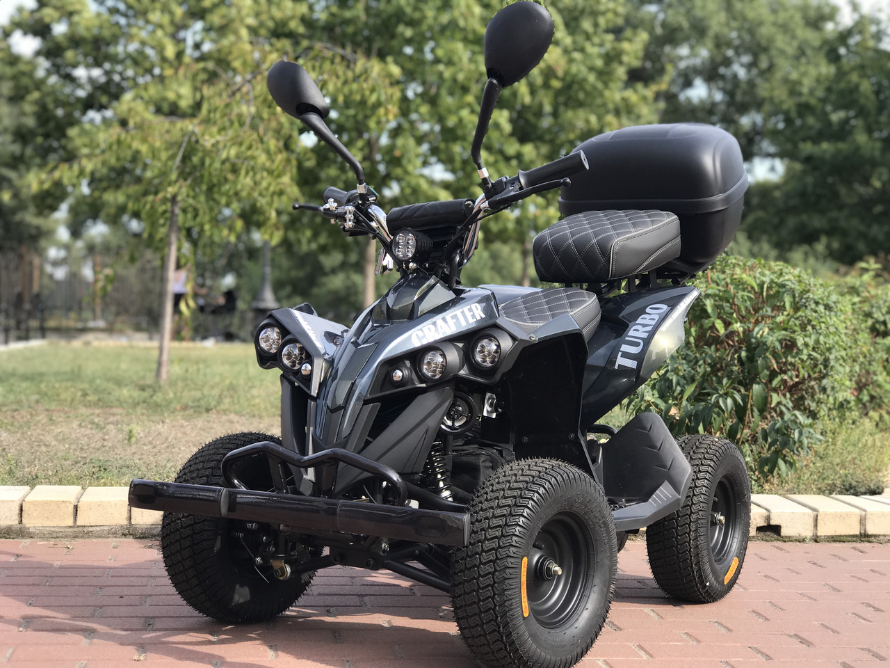 Електроквадроцикл CRAFTER TURBO 48 V 1000 W, з двома сидіннями, знімний бокс, LED передні фари, сигналізація