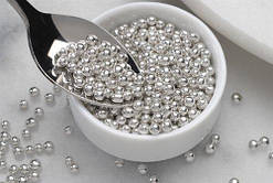 Кульки дзеркальні срібні, діаметр: 5 мм. 50 грам