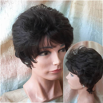 Перука коротка з канекалону темно-шоколадний 3363-4