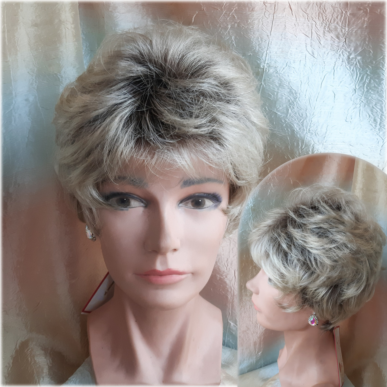 Перука коротка з термоволосся платиновий омбре TR KOLN- R8/26, фото 1