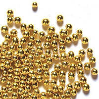 Кульки дзеркальні золоті, діаметр: 7 мм. 100 грам