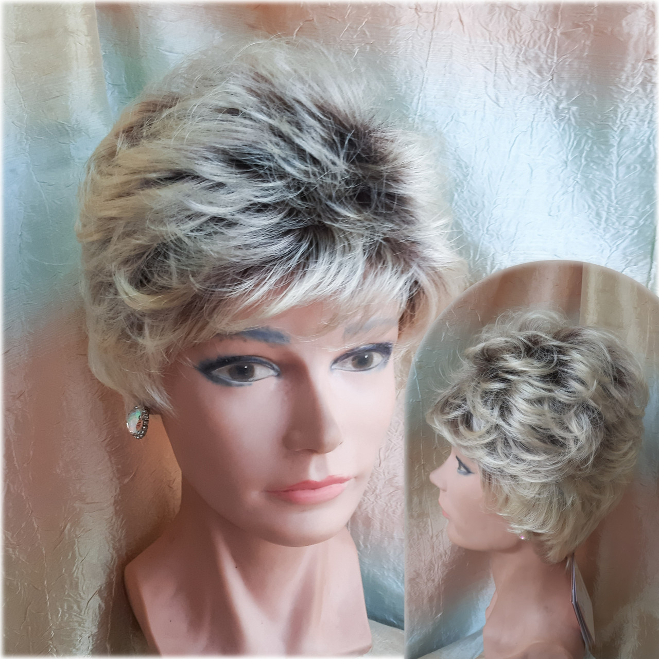 Перука коротка з канекалона блондин омбре 3363Y-24SP613YS4, фото 1