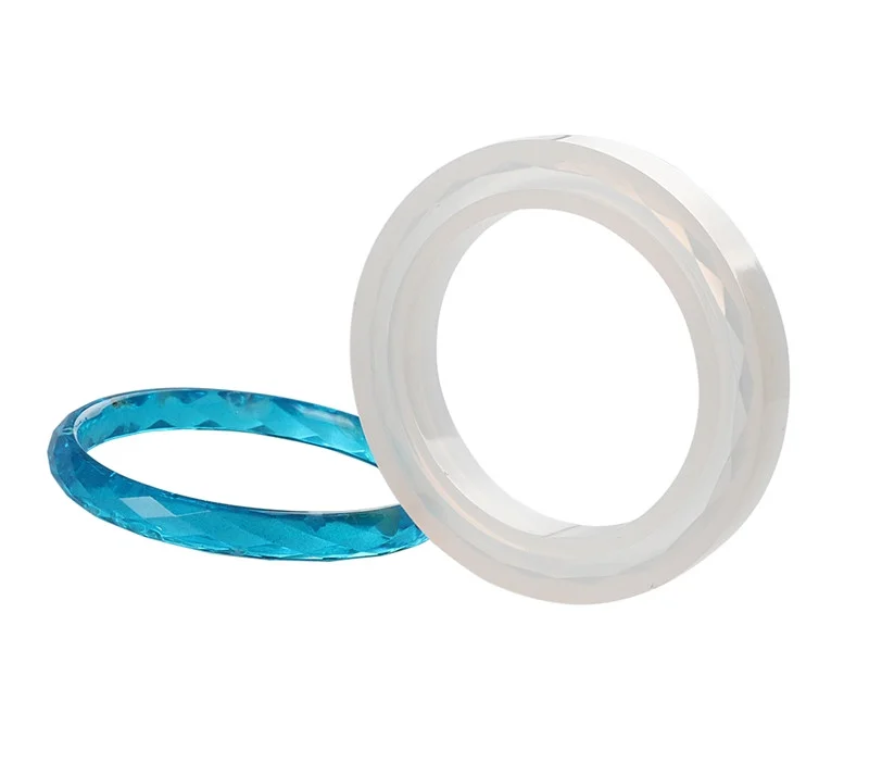 Силіконовий молд, форма, Браслет гранований вузький, 62 мм/11 мм, фото 1