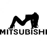 Вінілова наклейка на автомобіль - Mitsubishi Girl v3