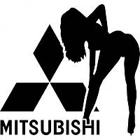 Вінілова наклейка на автомобіль - Mitsubishi Girl v2