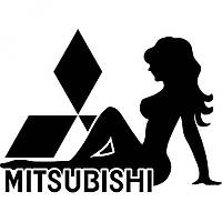 Вінілова наклейка на автомобіль - Mitsubishi Girl