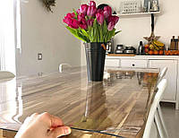Защита на стол, мягкое (гибкое) стекло, скатерть силиконовая, толщина 3 мм. глянец