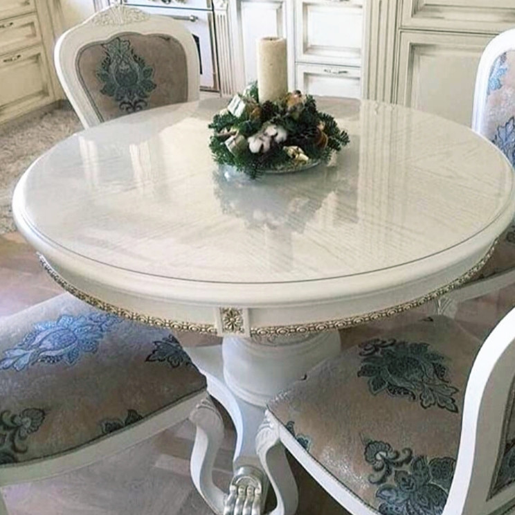 Захист на стіл, м'яке (гнучке) скло, скатертина силіконова, товщина 3 мм рефлена. Гнучке скло на стіл., фото 1