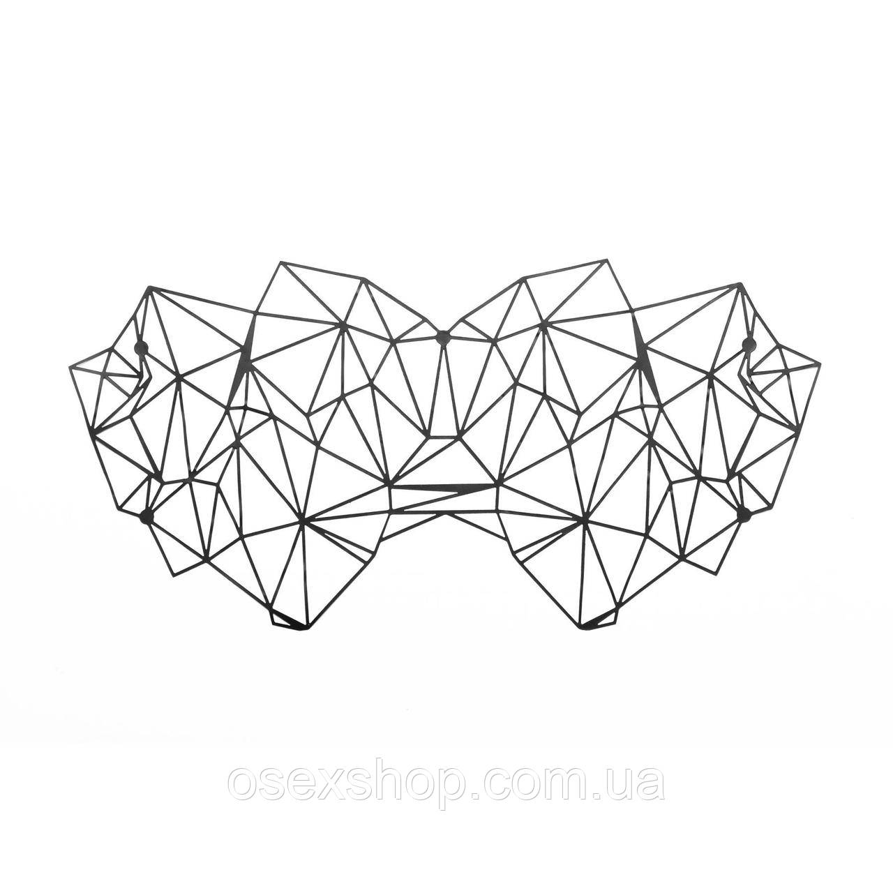 Маска на обличчя Bijoux Indiscrets — Kristine Mask, вінілова, клейове кріплення, без зав'язок
