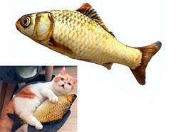М'яка іграшка риба Короп 40см для кішок кота з котячою м'ятою