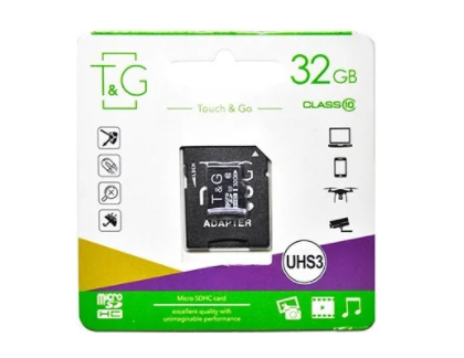Карта пам'яті micro SDHC 32GB T&G UHS3 Class 10 + SD-adapter Карта памяти