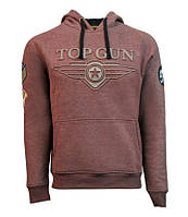 Толстовка Top Gun 3D Logo Hoodie (коричневая)