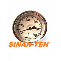 Термометр биметаллический трубчатый PAKKENS Ø63мм / от 0 до 500°С / трубка 10 см с резьбой 1/2" Турция