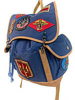 Рюкзак Top Gun Canvas Backpack With Patches (синий)